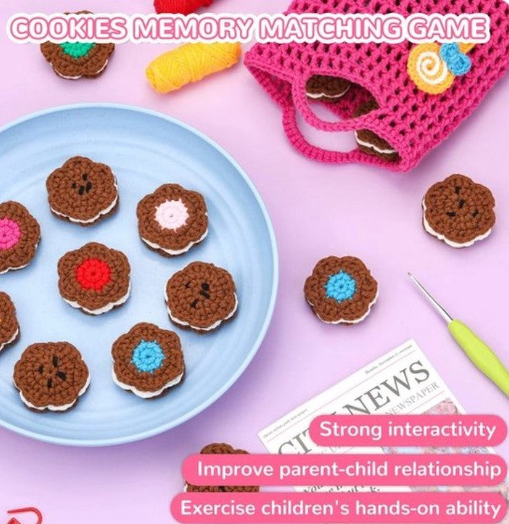 Haakpakket Schattig Tasje en 20 Koekjes voor Beginners – Starterspakket Haken voor Starters en Liefhebbers