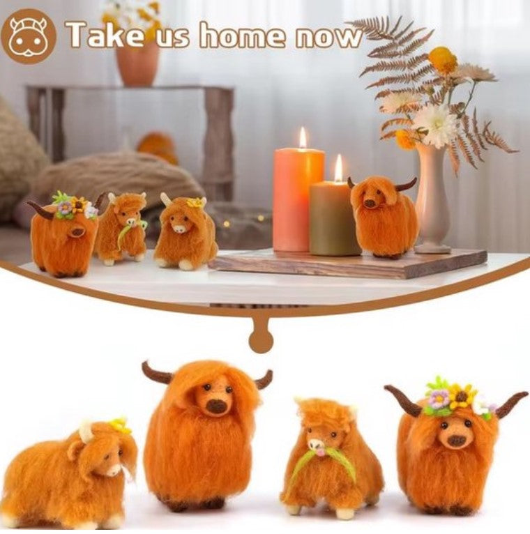 naaldvilten voor beginners - naaldvilt pakket lieve koetjes - naaldvilten voor starters - starterspakket naaldvilten - naaldvilten voor liefhebbers