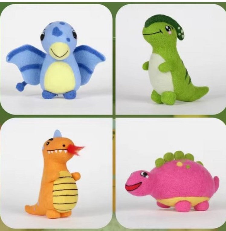 naaldvilten voor beginners - naaldvilt pakket lieve dino's - naaldvilten voor starters - starterspakket naaldvilten - naaldvilten voor liefhebbers