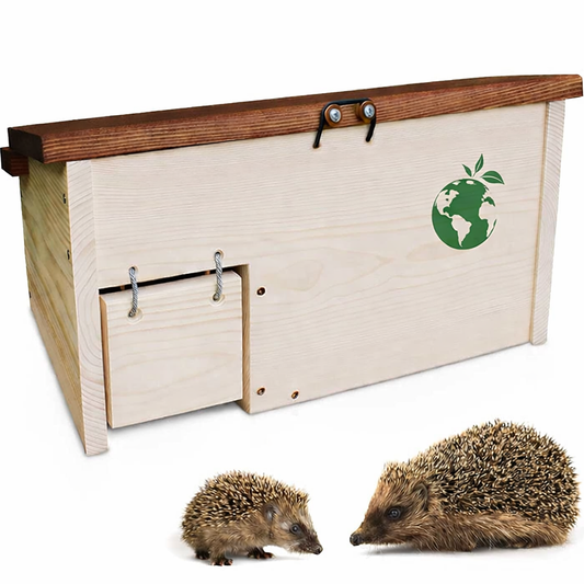 Egelhuis van Hout met Rattenklep – Het Hele Jaar Door te Gebruiken – Handgemaakt Duits Kwaliteitsproduct