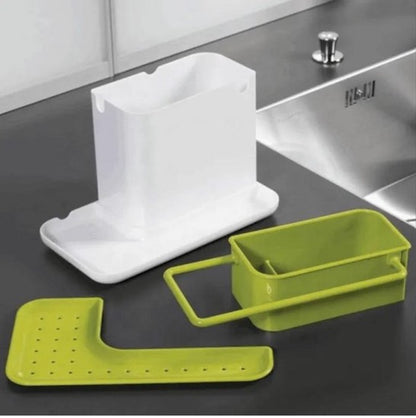 Vaatdoekhouder Keuken – Vaatdoek Rekje zonder Boren – Afwasborstelhouder – Sponsjeshouder – Praktisch Opbergrek voor Keukenaccessoires – Handig voor Vaatdoek, Spons & Borstel