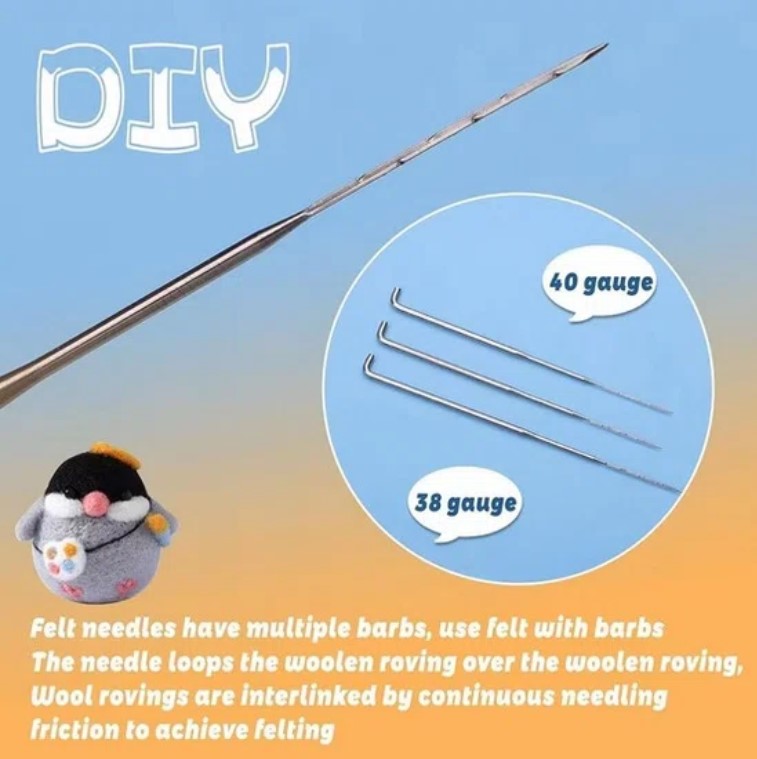 naaldvilten voor beginners - naaldvilt pakket 3 lieve kippetjes - naaldvilten voor starters - starterspakket naaldvilten