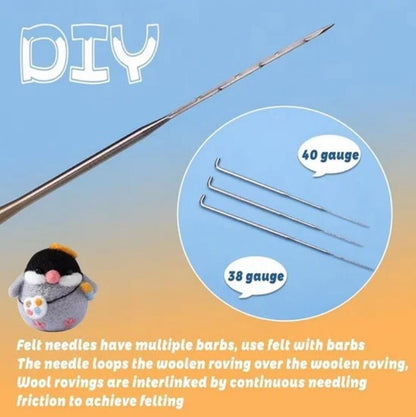 naaldvilten voor beginners - naaldvilt pakket 3 lieve kippetjes - naaldvilten voor starters - starterspakket naaldvilten