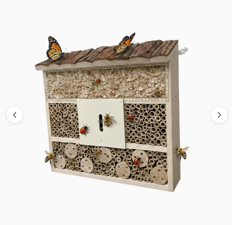 Compact insectenhotel 28x30x10 cm voor balkon of kleine tuin