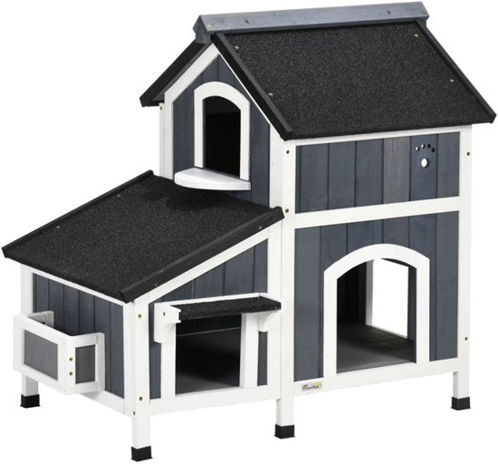 Premium Kattenhuis – 2 Verdiepingen | Veilig, Comfortabel & Duurzaam
