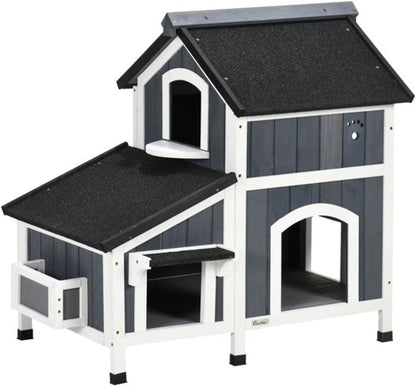 Premium Kattenhuis – 2 Verdiepingen | Veilig, Comfortabel & Duurzaam