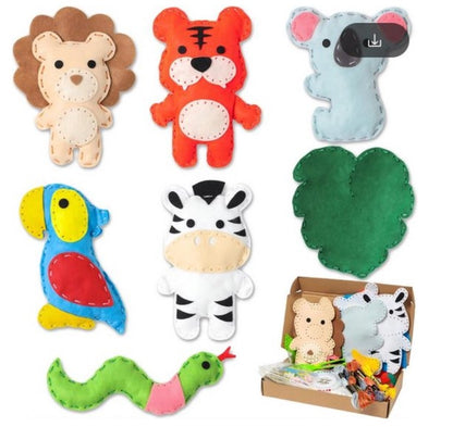 naaien voor beginners - naaipakket schattige jungledieren - naaien voor starters - starterspakket naaien