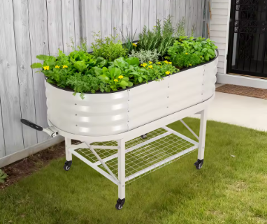 Mobiele Verhoogde Plantenbak op Wielen – Stijlvol Kweken op Balkon & Terras