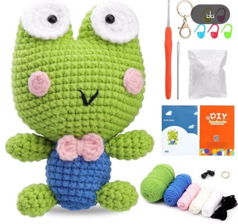 haken voor beginners - haakpakket schattige kikker - haken voor starters - starterspakket haken
