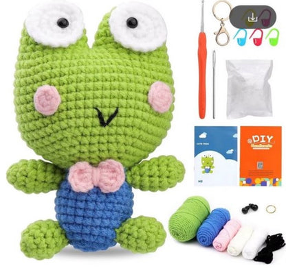 haken voor beginners - haakpakket schattige kikker - haken voor starters - starterspakket haken