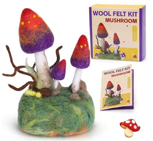 naaldvilten voor beginners - naaldvilt pakket schattige boszwam - naaldvilten voor starters - starterspakket naaldvilten - naaldvilten voor liefhebbers