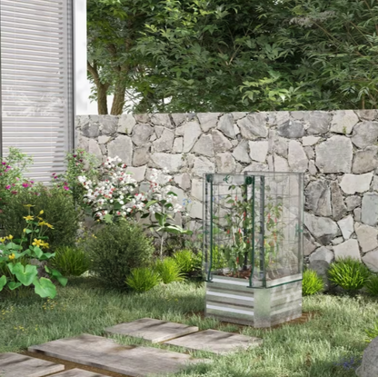 Verhoogde Plantenbak met Klimrek & Afdekking – 53x53x90cm voor Tuin & Balkon