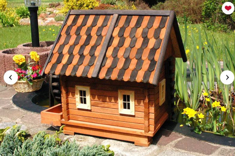Houten Watermolen met Waterrad – Handgemaakt Tuindecoratie 63 cm