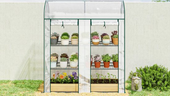 Mini-kas met stalen frame voor balkon en terras
