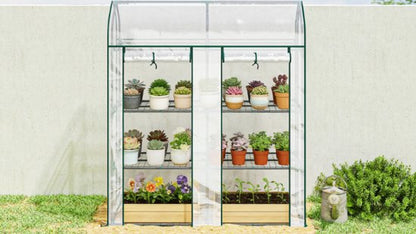 Mini-kas met stalen frame voor balkon en terras