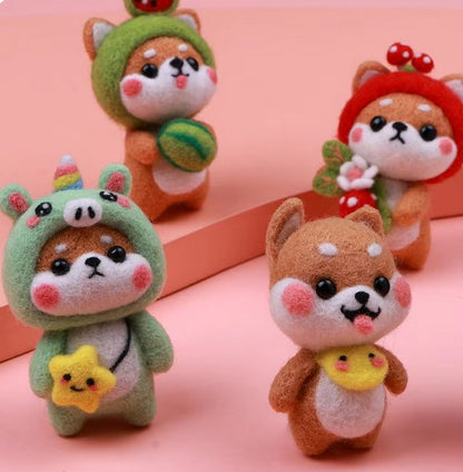 naaldvilten voor beginners - naaldvilt pakket lieve poppetjes - naaldvilten voor starters - starterspakket naaldvilten