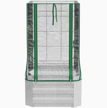 Verhoogde Plantenbak met Klimrek & Afdekking – 53x53x90cm voor Tuin & Balkon