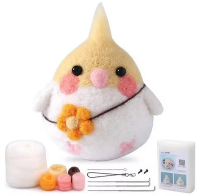 naaldvilten voor beginners - naaldvilt pakket 3 lieve kippetjes - naaldvilten voor starters - starterspakket naaldvilten