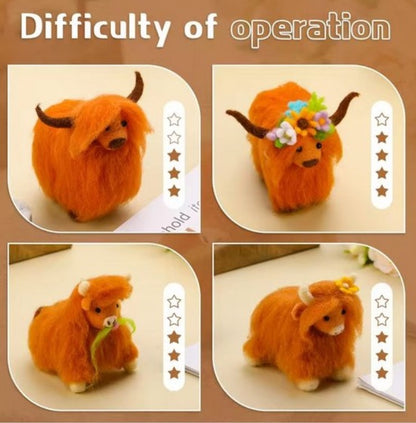 naaldvilten voor beginners - naaldvilt pakket lieve koetjes - naaldvilten voor starters - starterspakket naaldvilten - naaldvilten voor liefhebbers