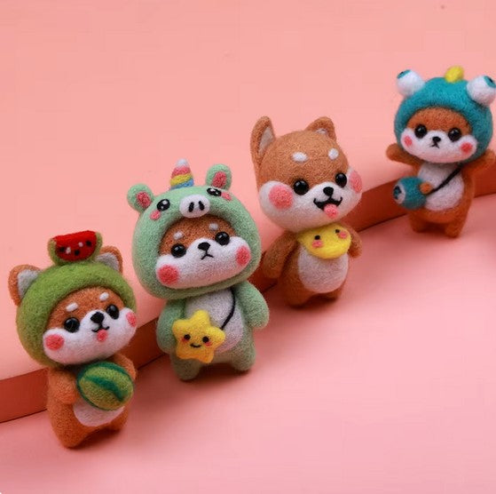 naaldvilten voor beginners - naaldvilt pakket lieve poppetjes - naaldvilten voor starters - starterspakket naaldvilten