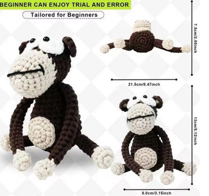 Haken voor Beginners – Starterspakket Schattig Aapje | Haakpakket voor Starters en Liefhebbers