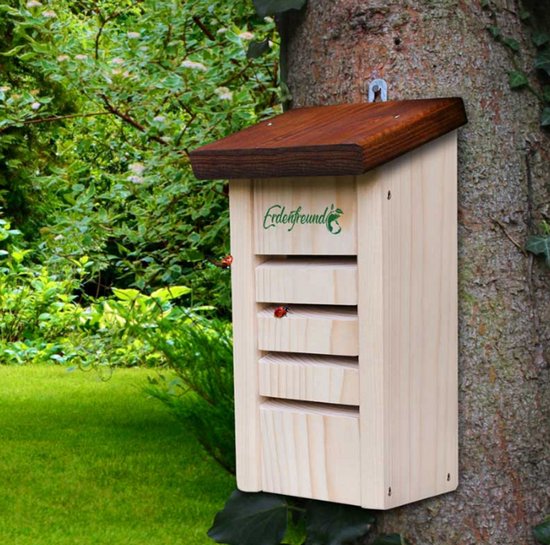 Insectenhuis Set – Vlinderhuis & Lieveheersbeestjeshuis – 100% Massief Duits Hout (2 cm) – Weerbestendig – Handgemaakt – Duurzaam Insectenhotel