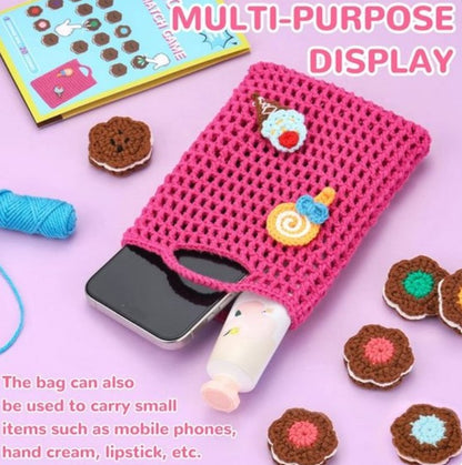 Haakpakket Schattig Tasje en 20 Koekjes voor Beginners – Starterspakket Haken voor Starters en Liefhebbers