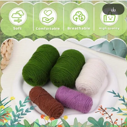 Haakpakket voor Beginners: Schattig Hangplantje in Groen en Paars - Starterspakket Haken voor Starters en Liefhebbers