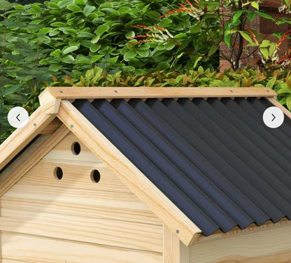 Eendenhuis van Grenenhout voor Buiten – Met Schuin Waterdicht Dak, Ventilatie en Uitneembare Bodem – Geschikt voor 3 Eenden – 78 x 90 x 92 cm