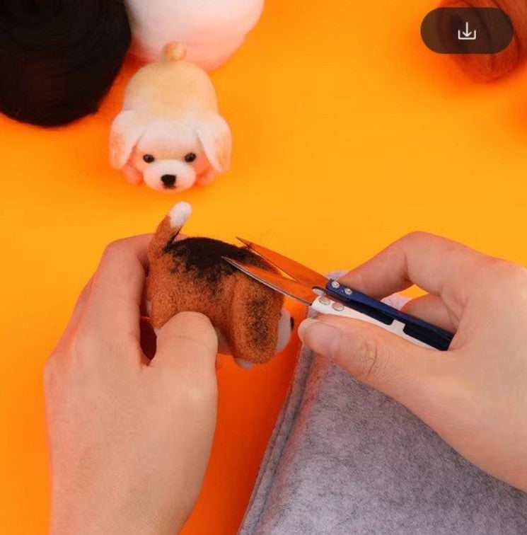 naaldvilten voor beginners - naaldvilt pakket lieve hondjes - naaldvilten voor starters - starterspakket naaldvilten