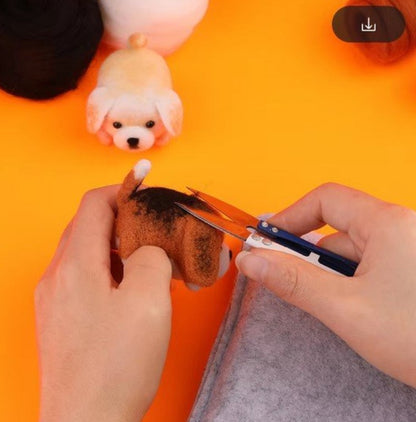 naaldvilten voor beginners - naaldvilt pakket lieve hondjes - naaldvilten voor starters - starterspakket naaldvilten