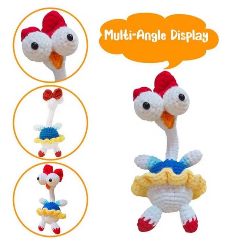 haken voor beginners - haakpakket grappige kip - haken voor starters - starterspakket haken - haken voor liefhebbers