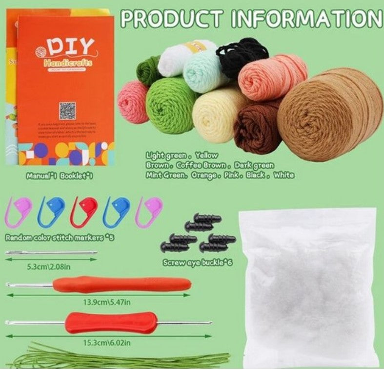 haken voor beginners - haakpakket schattige plantjes - haken voor starters - starterspakket haken - 6 plantjes