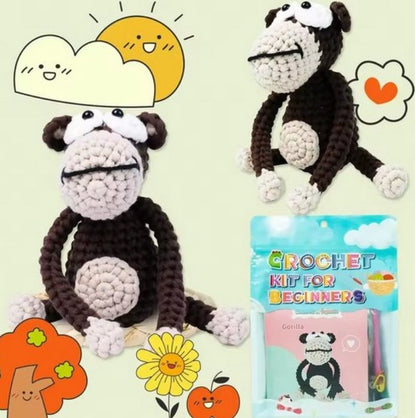 Haken voor Beginners – Starterspakket Schattig Aapje | Haakpakket voor Starters en Liefhebbers