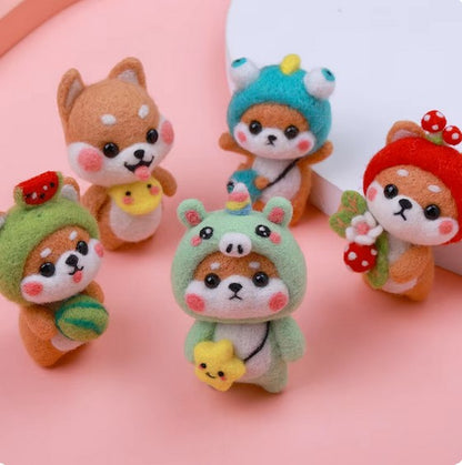 naaldvilten voor beginners - naaldvilt pakket lieve poppetjes - naaldvilten voor starters - starterspakket naaldvilten