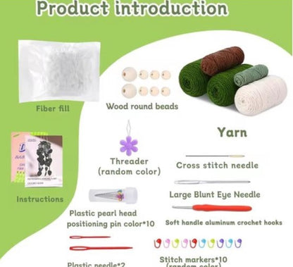 Haakpakket voor Beginners - Schattig Hangplantje Haken - Starterspakket Haken voor Starters - DIY Haakset voor Beginners