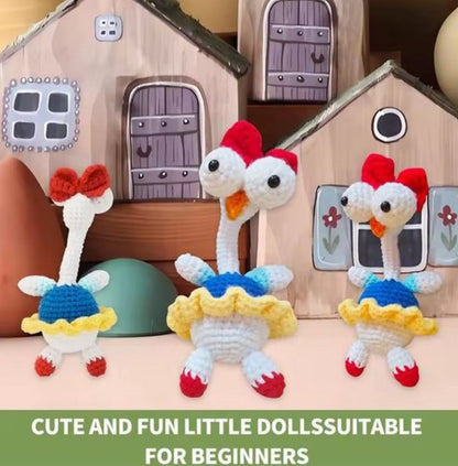 haken voor beginners - haakpakket grappige kip - haken voor starters - starterspakket haken - haken voor liefhebbers