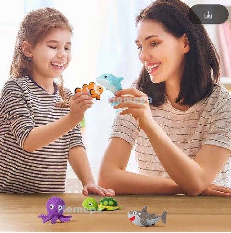 naaldvilten voor beginners - naaldvilt pakket lieve zeediertjes - naaldvilten voor starters - starterspakket naaldvilten