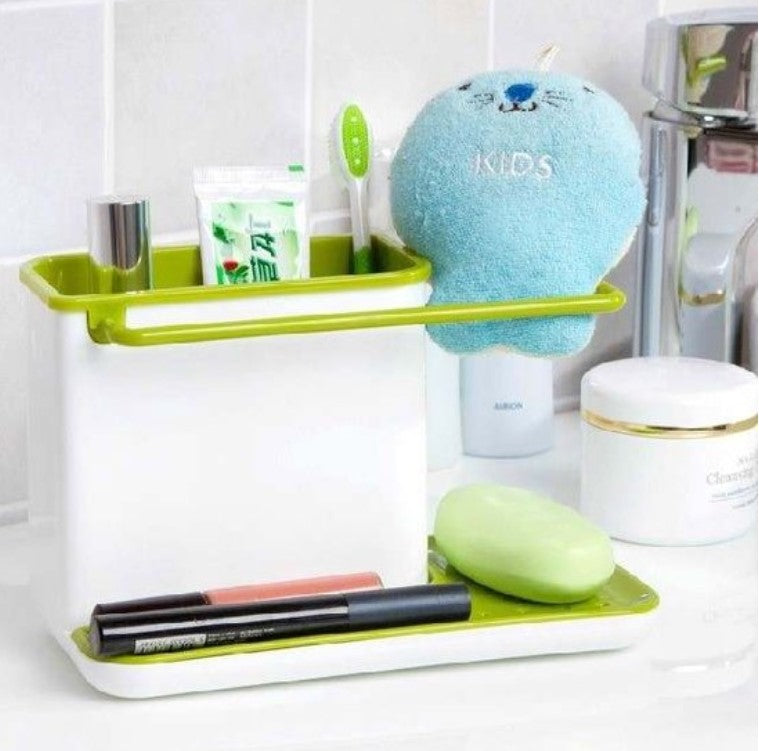 Vaatdoekhouder Keuken – Vaatdoek Rekje zonder Boren – Afwasborstelhouder – Sponsjeshouder – Praktisch Opbergrek voor Keukenaccessoires – Handig voor Vaatdoek, Spons & Borstel