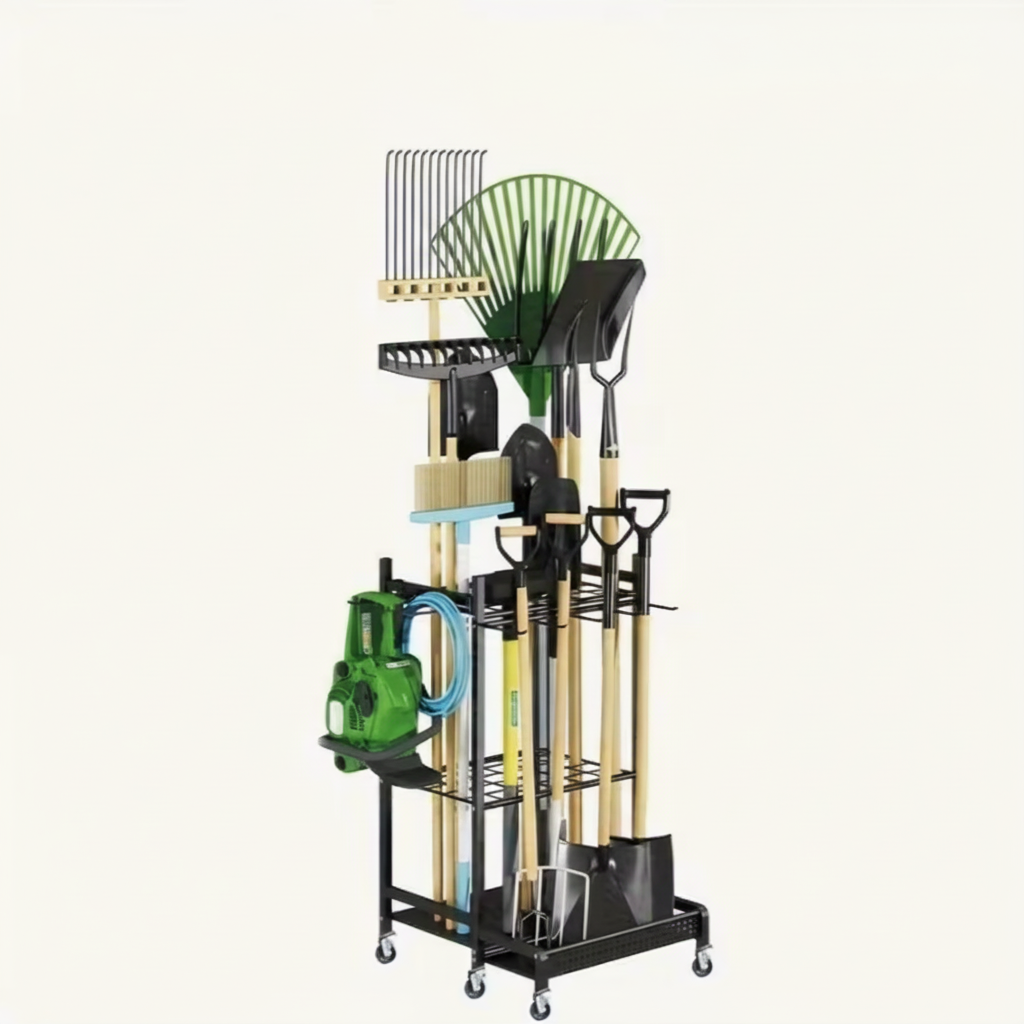 Garden Tool Rack - White Background