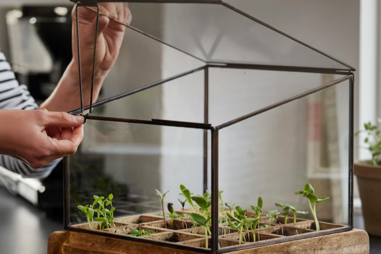 Greenhouse lifestyle close-up