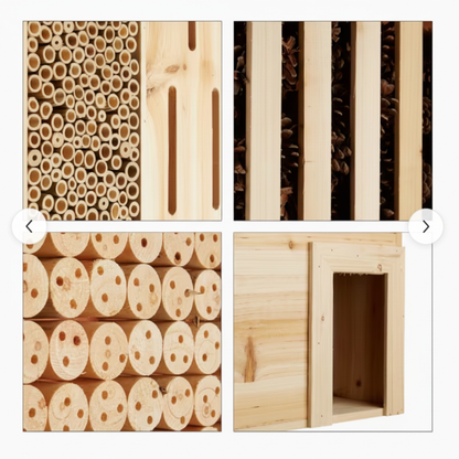 Detailopnames bamboe, hout, dennenappels en egelhuis
